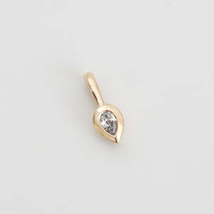label: Made to Order: Pear Diamond Pendant Charm