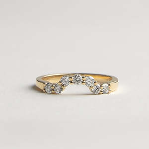 Curved Diamond Ring