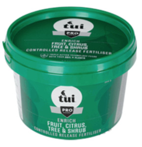 Products: Tui Enrich Fruit, Citrus, Tree & Shrub Controlled Release Fertiliser 500g