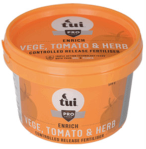 Products: Tui Enrich Vege, Tomato & Herb Controlled Release Fertiliser, 500g