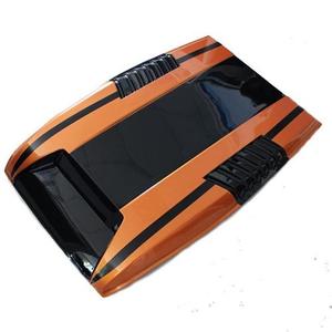 Ranger 2012 2014 Px1: Bonnet Scoop Cover Black/Orange - Suitable for Ford Ranger PX2 PX3 T7 T8 2015-2022