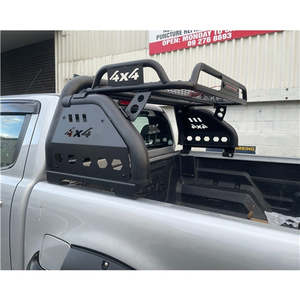 Mazda Bt50 2012 2020: Universal 4x4 Roll Bar with Upper Basket & C Bracket – Matte Black Finish