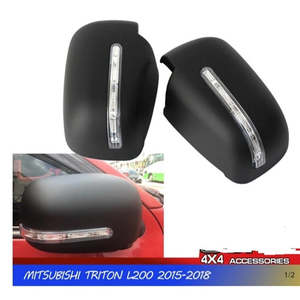 Mtriton 2015 2018 Mq: Door Mirror Cover with LED - Suitable for Mitsubishi Triton 2015-2018