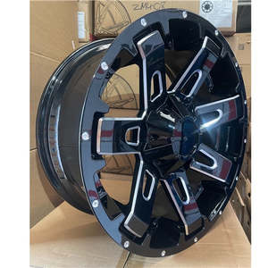 Alloy Wheels: 20x9 ET0 Ranger Hilux Colorado BT50 Wheels Black Milled 6x139.7 Set of 4