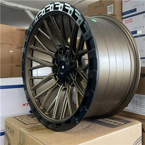 Alloy Wheels: 20x10 ET-18 Ranger Hilux Colorado BT50 Wheels Matt Bronze Black Ring 6x139.7 Set of 4