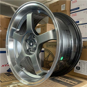 Alloy Wheels: 17x8.5 Alloy Wheels 5x100 ET33 Hyper Black Machine Lip – Set of 4
