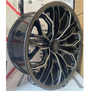 20x9 ET0 Ranger Hilux Colorado BT50 Wheels Black Multi-Spoke 6x139.7 Set of 4