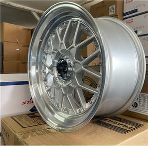 All Wheels: 18x9 5x114.3 Polished Silver Mesh Alloy Mag Wheels ET25 – Set of 4