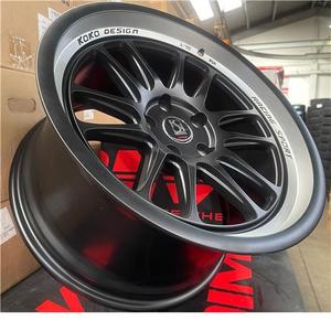 18x10 Alloy Wheels 5x100 ET33 Matt Black Lip – Set of 4