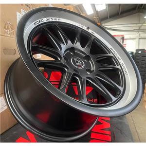 18x10 5x114.3 Matt Black Lip Alloy Mag Wheels ET30 – Set of 4