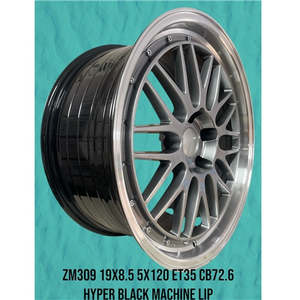 19x8.5 Alloy Mag Wheels 5x120 Hyper Black Machine Lip – Set of 4 – BMW Rims