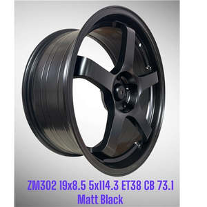 19x8.5 5x114.3 Matt Black Alloy Mag Wheels ET38 – Set of 4