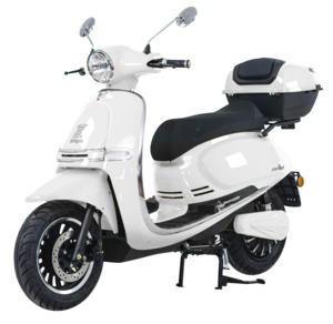 Electric Moped: Zoopa Nova Polar White Electric Moped