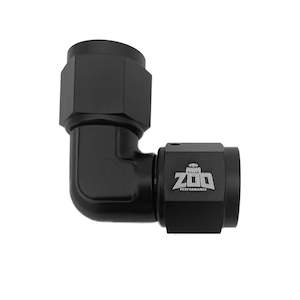 Teflon Fittings: FEMALE FLARE SWIVEL ADAPTOR - 90 DEG