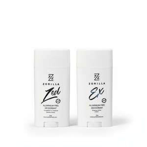 NZ Made Mens Cologne Scented Aluminium Free Deodorants Gift Pack of Two Zed and Ex