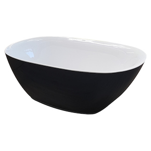 Oval Bath - Black(1600mm) - M130-B-1600 - Z.R.J Bathroom & Kitchen