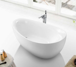 Products: Oval Bath - White(1600mm) - M187-1600 - Z.R.J Bathroom & Kitchen