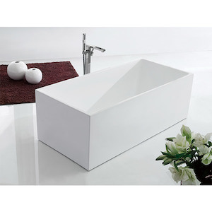 Rectangular Bath - White (1600mm) - M708W - Z.R.J Bathroom & Kitchen