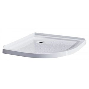 Products: AS-10-Corner - Round Shower Tray - Corner Waste - 1000x1000 - Z.R.J Bathroom & Kitchen