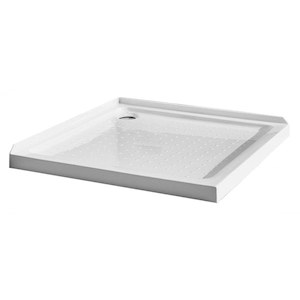 GF10-DS-Corner - Square Shower Tray - Rear Corner Waste - 1000x1000 - Z.R.J Bath&hellip;