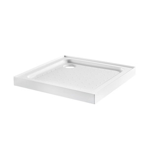 Products: GF10-QS-Corner - Square Shower Tray - Rear Corner Waste - 1000x1000 - Z.R.J Bathroom & Kitchen