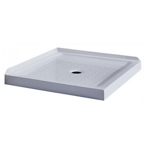 Products: GF90-DS-Cent - Square Shower Tray - Center Waste - 900x900 - Z.R.J Bathroom & Kitchen