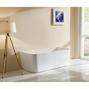 Back To Wall Bath - White (1600mm) - M027W - Z.R.J Bathroom & Kitchen