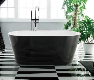 Oval Bath - Black(1500mm) - M109-B-1500 - Z.R.J Bathroom & Kitchen