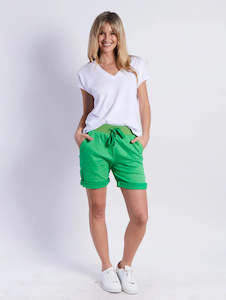Shorts: Monaco Jeans Riley Stretch Denim Short | Green