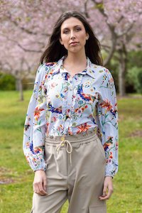 Shirts & Tops: Charlo Meadow Shirt Striped Floral