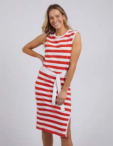 Foxwood: Foxwood Bondi Dress Spicy Orange & White Stripe