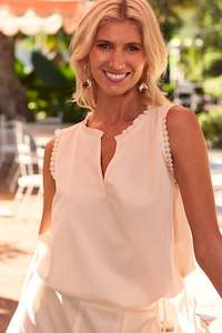 Haven: Haven Adelfia Tie Top - Cannoli