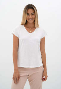 Humidity MUST HAVE V NECK TEE | White