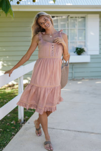 Humidity Lillian dress - Pink Clay