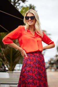 Lemon Tree Fatima Top | Scarlet