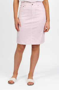 Skirts: Vassalli Pink Gingham Lightweight skirt