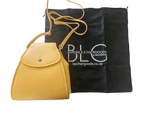 Accessories: Baron & Buxton Yellow leather Bag