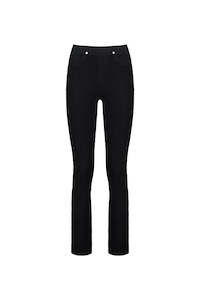 Denim: Vassalli Slim Leg Full Length Denim Pull On | Black Denim
