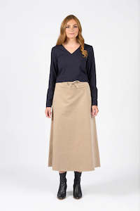 Vassalli  A Line Pull On Cord Skirt | Oat