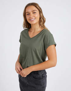 Tops: Foxwood MANLY VEE TEE | Khaki