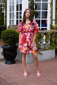 Dresses: Charlo ZURI DRESS ORANGE FLORAL