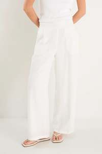 Among the Brave Guardian White Linen Pant