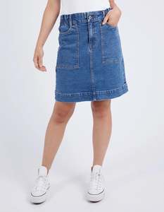 ELM ATLAS DENIM SKIRT | Dark Blue Wash