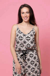 Charlo Ashley Singlet Black Beige