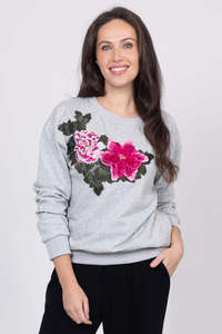 Charlo Stevee Embroidered Sweater Grey