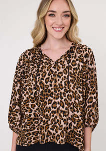 Lemon Tree: Lemon Tree Gianna Top Leopard Print
