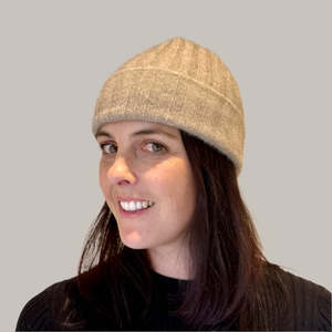 Noble Wilde: NOBLE WILDE Rib Beanie | Oyster