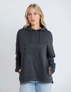 Jumpers Cardis: Stella + Gemma Newport Hoodie | Aged Black